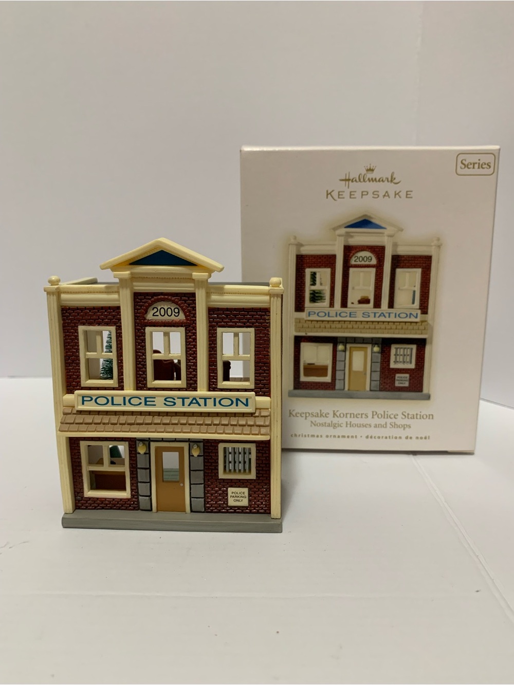 Hallmark Keepsake Police Station Ornament - Red, Cream & Blue Accents